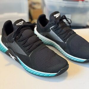 Reebok Black & Teal Men's Athletic Running Shoes